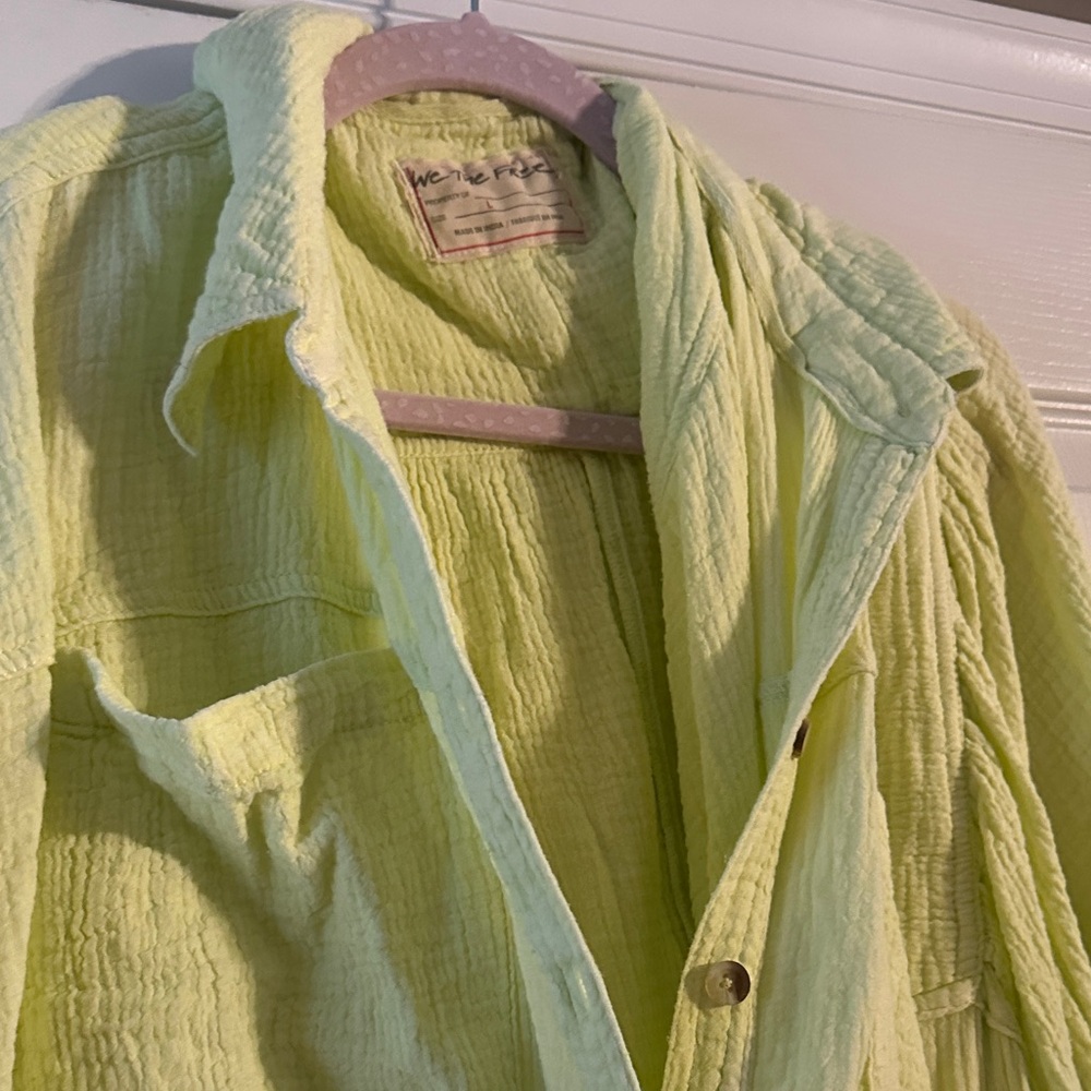 NWT Free People Light Green Utility Jacket - Picture 3 of 7